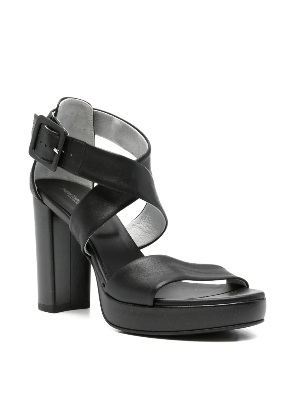 NERO GIARDINI buckle-fastening crossover-strap sandals Zwart