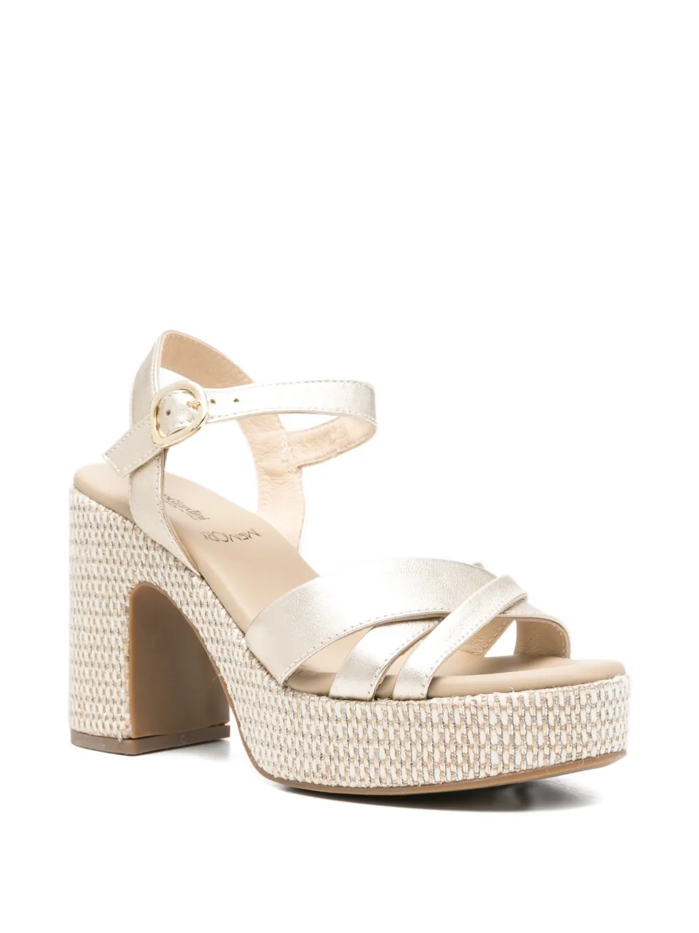 NERO GIARDINI crossover-strap sandals Goud