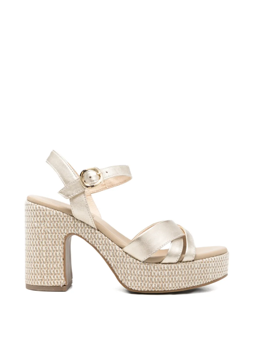 NERO GIARDINI crossover-strap sandals - Oro