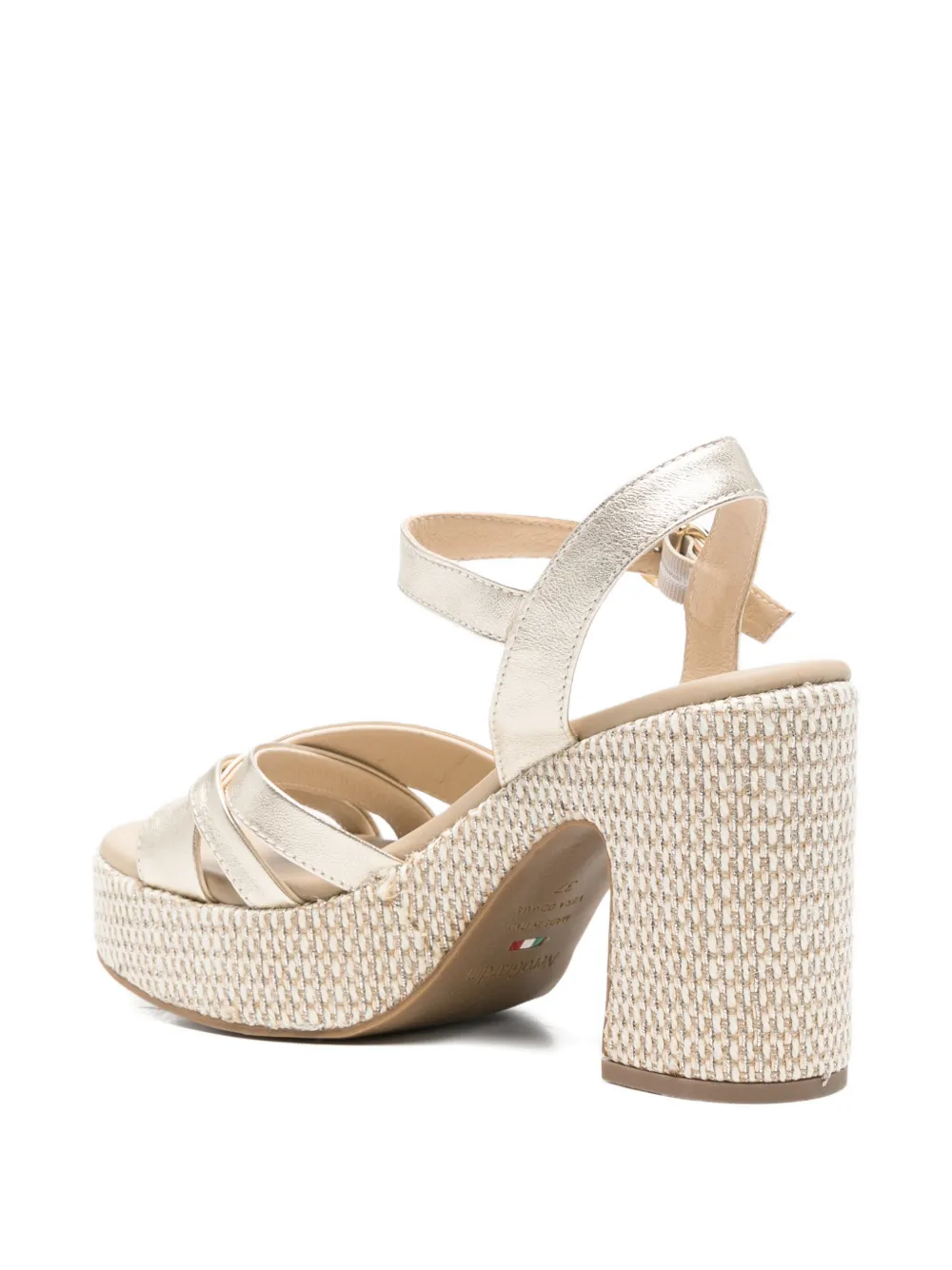 NERO GIARDINI crossover-strap sandals Goud