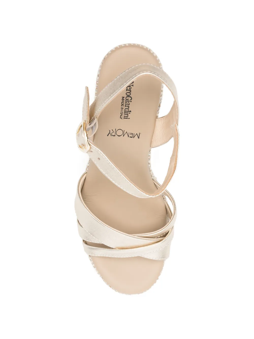 NERO GIARDINI crossover-strap sandals Goud