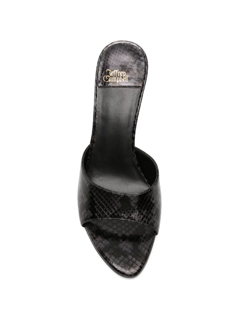 Jeffrey Campbell Agent snakeskin-effect sandals Zwart