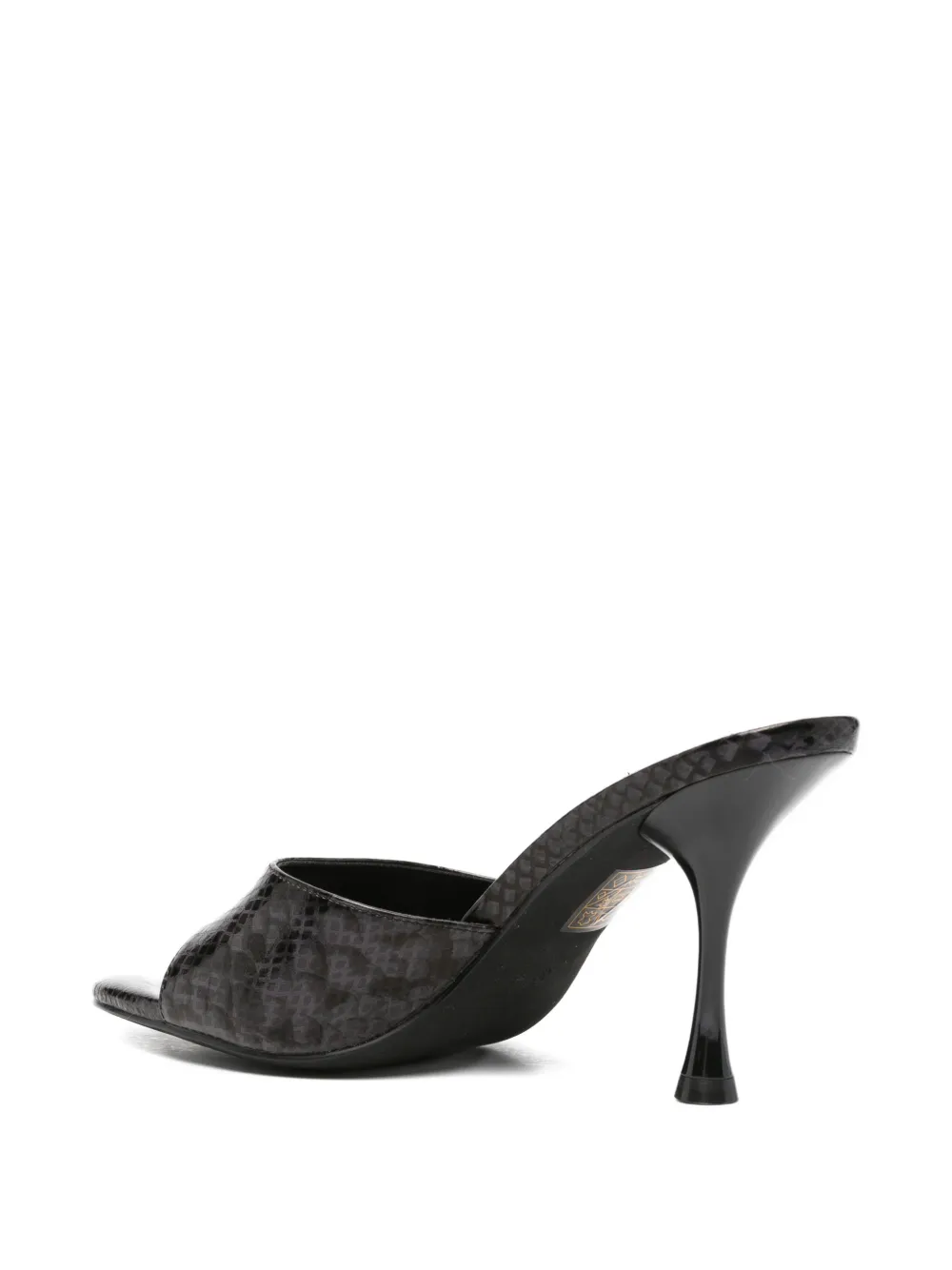 Jeffrey Campbell Agent snakeskin-effect sandals Zwart