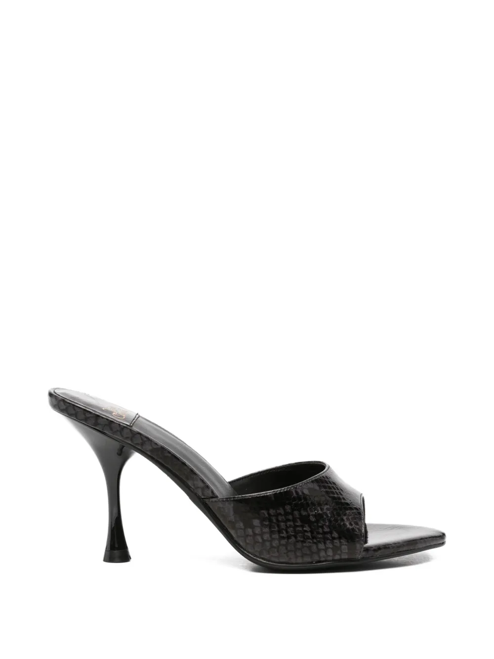 Jeffrey Campbell Agent snakeskin-effect sandals Zwart