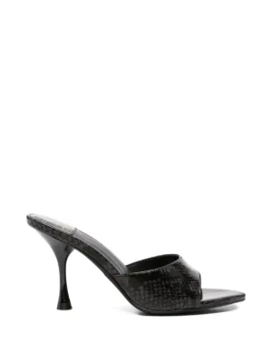 Jeffrey Campbell Gemstone Strap Heeled Sandals | Black | FARFETCH CA