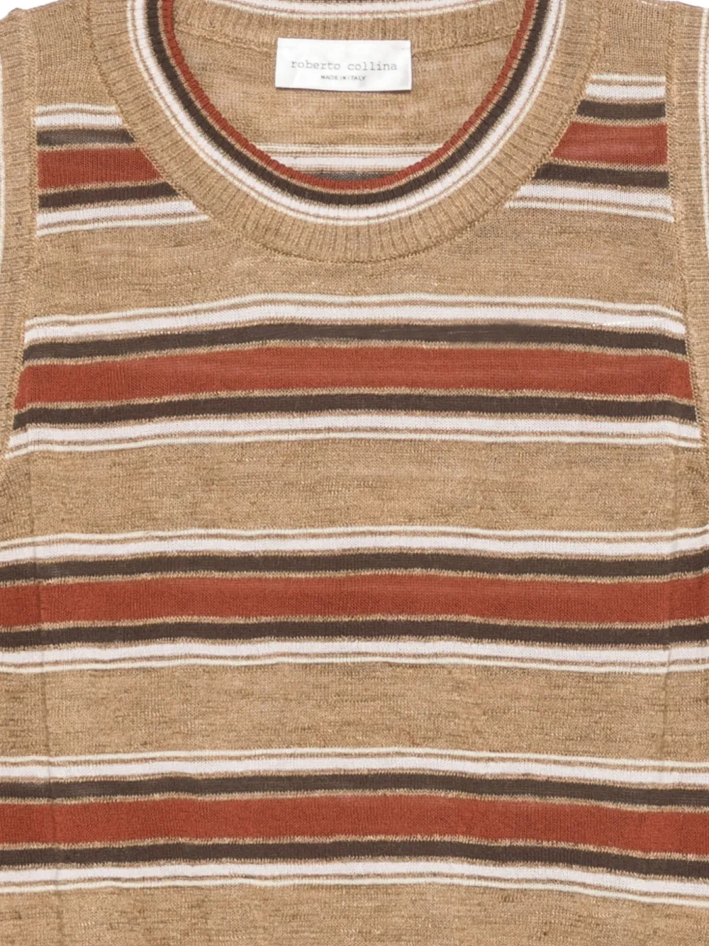 Roberto Collina Gestreepte tanktop Bruin