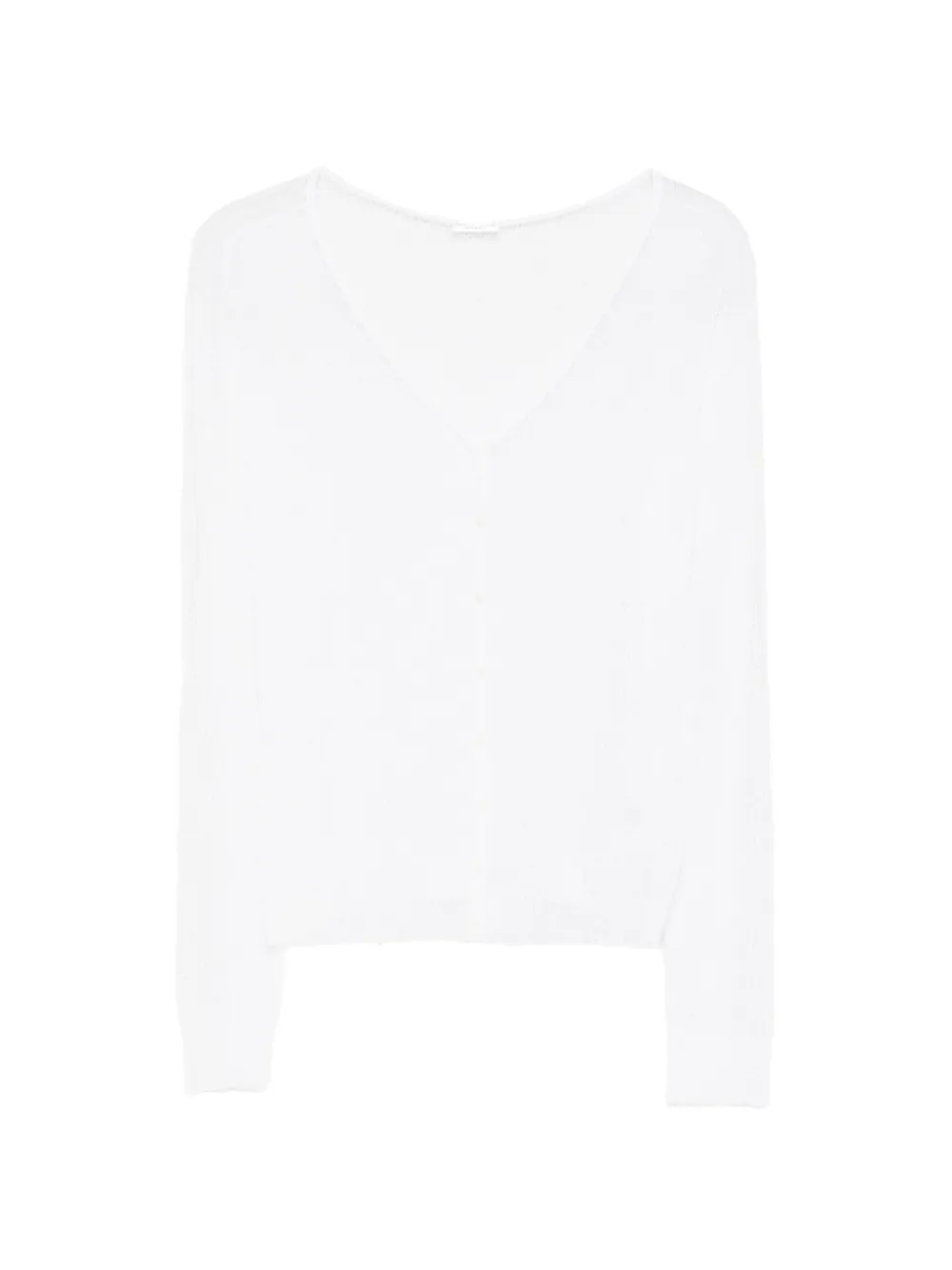 Roberto Collina V-neck open-knit sweater - Bianco