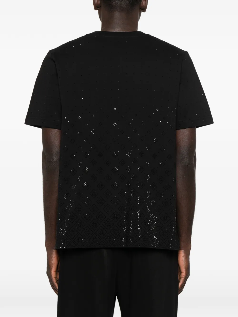 Casablanca T-shirt met korte mouwen en monogram Zwart