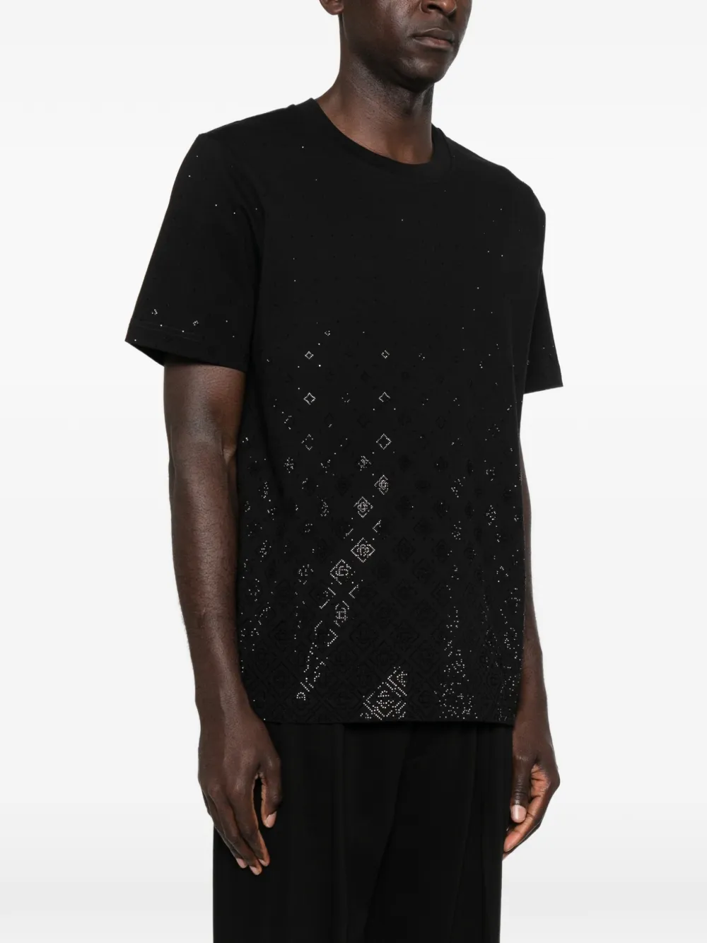 Casablanca T-shirt met korte mouwen en monogram Zwart