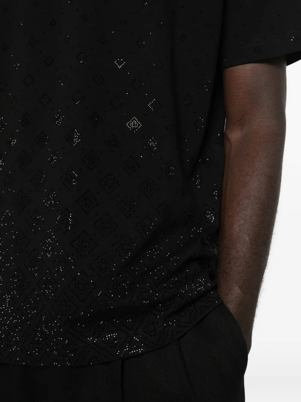 Casablanca T-shirt met korte mouwen en monogram Zwart