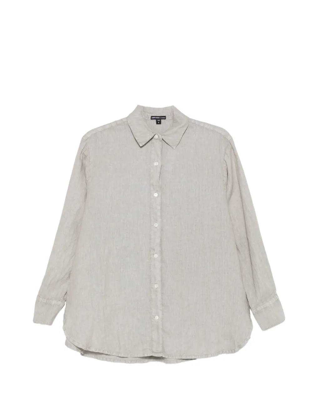 James Perse curved-hem long-sleeve shirt - Grigio