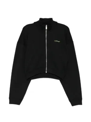 Jean Paul Gaultier zip-fastening Cropped Bomber Jacket | Black