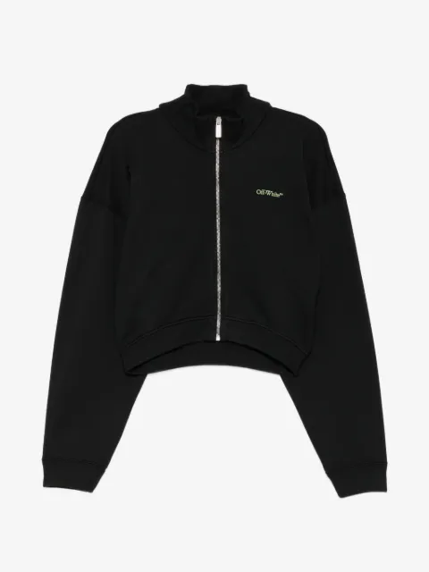 Off-White sudadera Arrow Leaves con cremallera