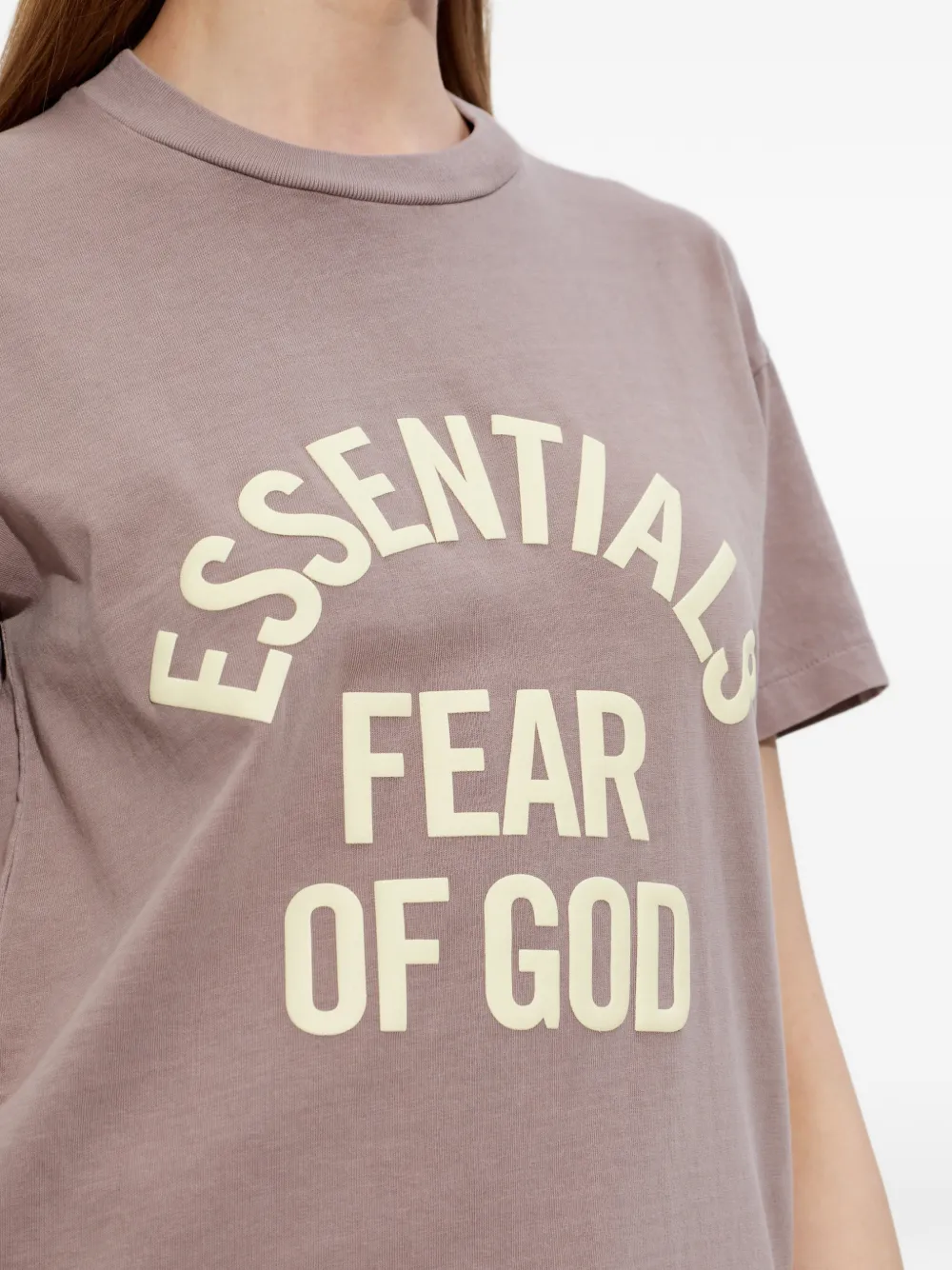 FEAR OF GOD ESSENTIALS T-shirt met logoprint Paars