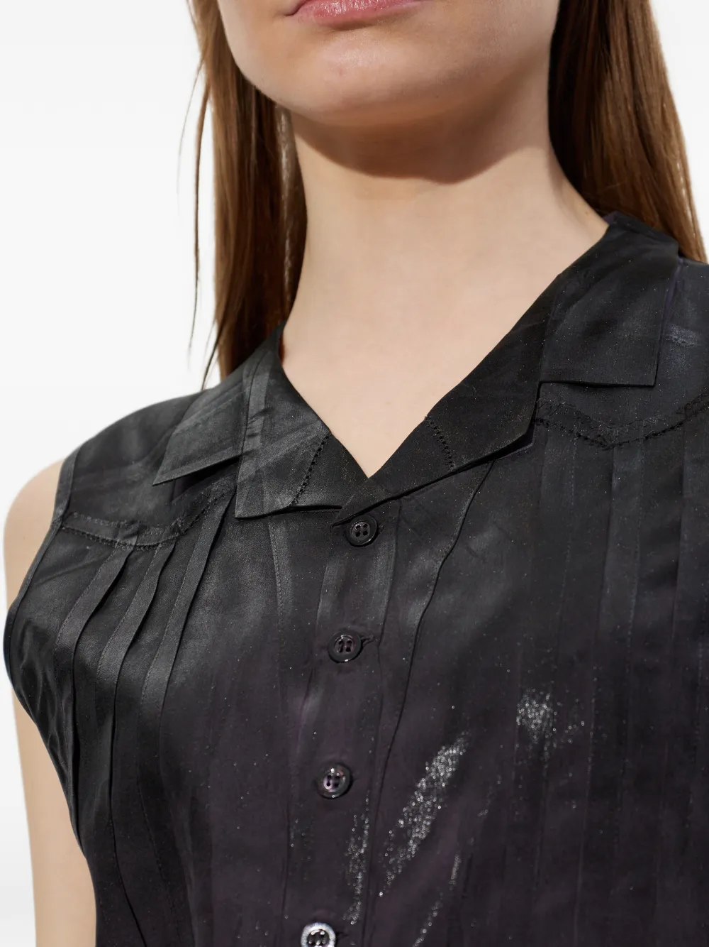 Maison Margiela Mouwloze blouse Zwart