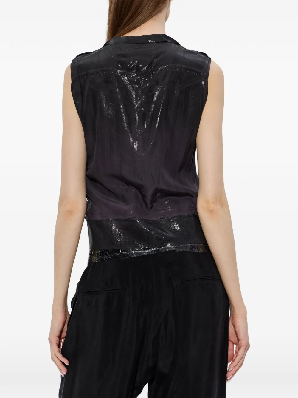 Maison Margiela Mouwloze blouse Zwart
