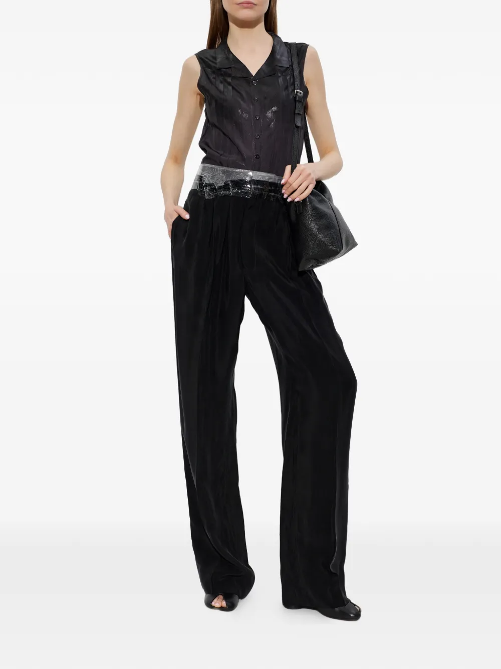 Maison Margiela Mouwloze blouse Zwart
