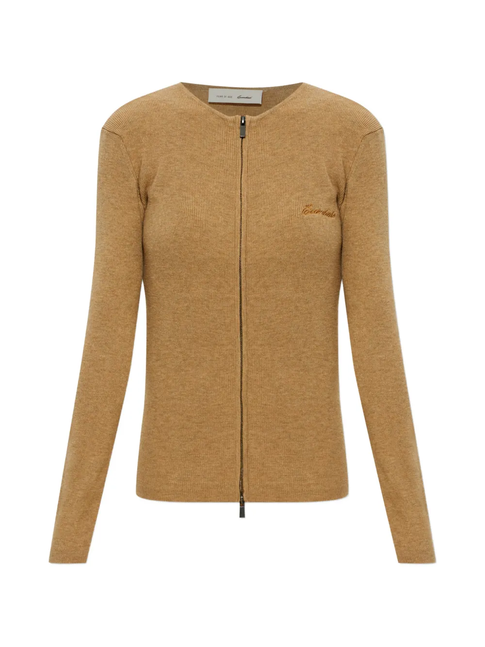 FEAR OF GOD ESSENTIALS logo-embroidered cardigan - Toni neutri