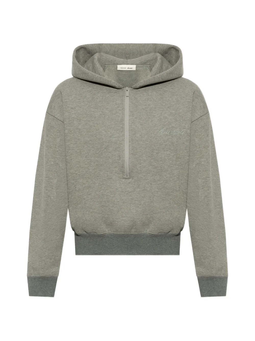 FEAR OF GOD ESSENTIALS logo-patch hoodie - Grigio