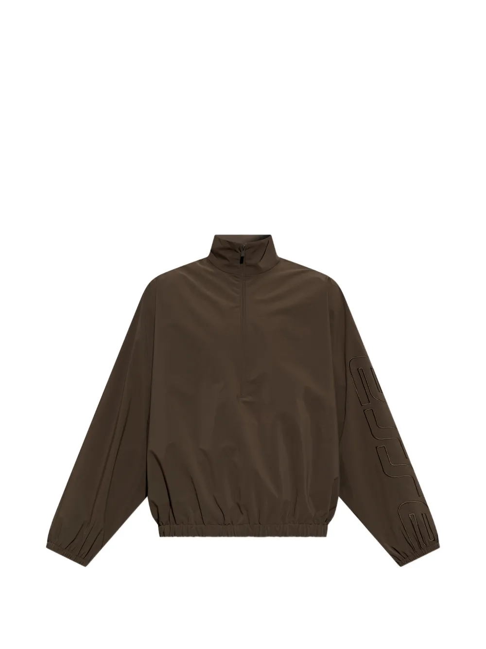 FEAR OF GOD ESSENTIALS Essentials logo-embroidered half-zip sweatshirt - Marrone