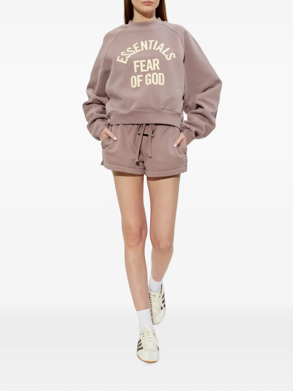 FEAR OF GOD ESSENTIALS shorts met trekkoord Beige