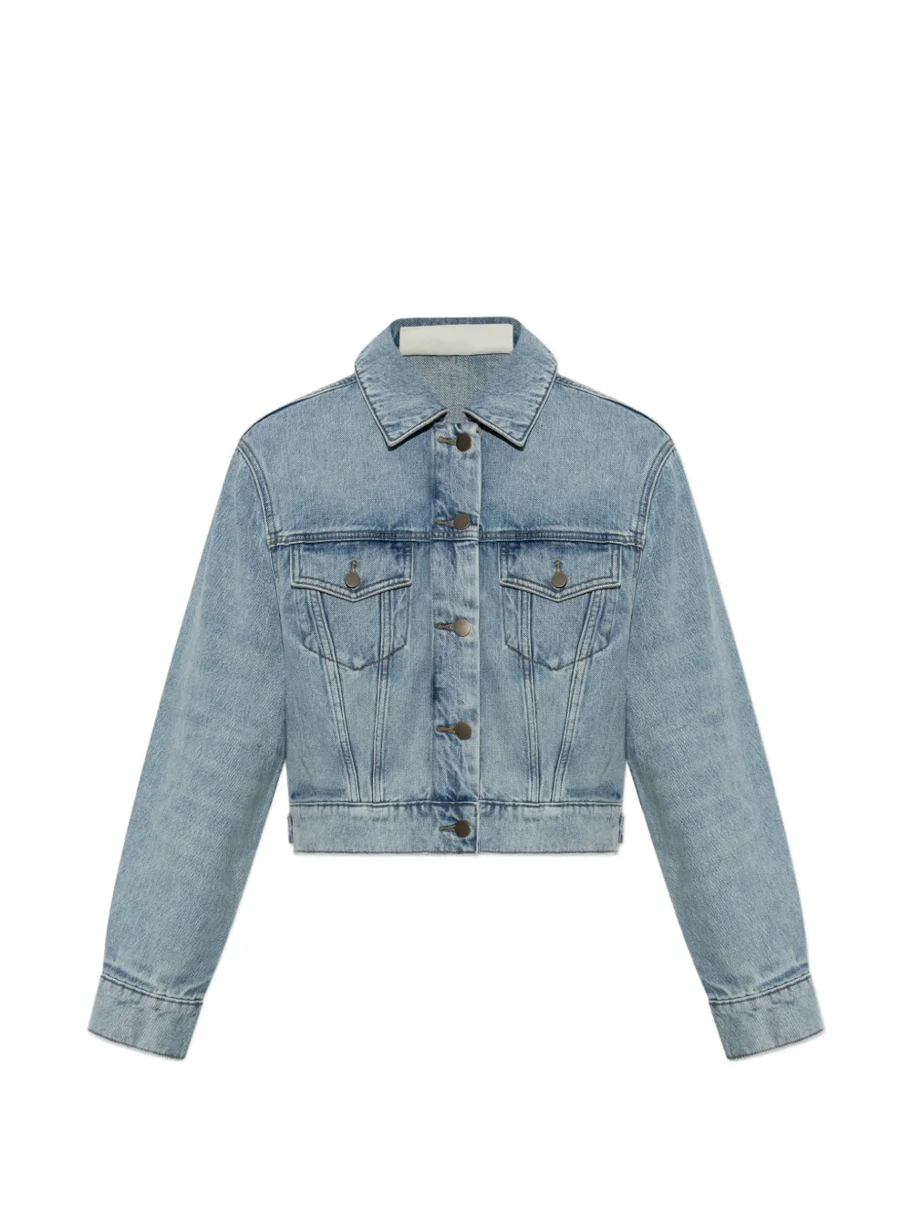 Essentials Cropped Denim Jacket In Blue
