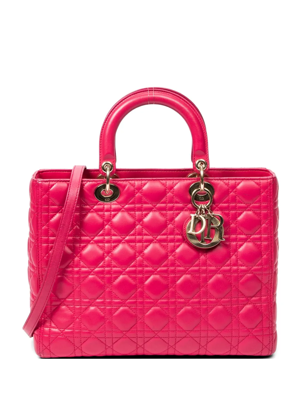 Christian Dior Pre-Owned large Lady Dior tote bag - Rosa