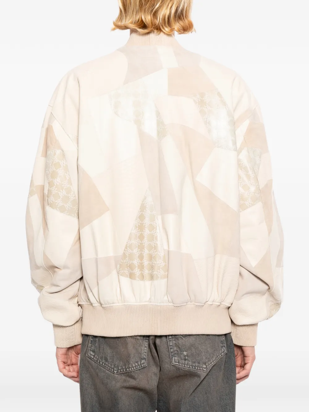 AMIRI Bomberjack met patchwork Beige