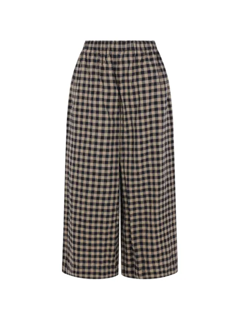 Daniela Gregis gingham-check elasticated-waist trousers