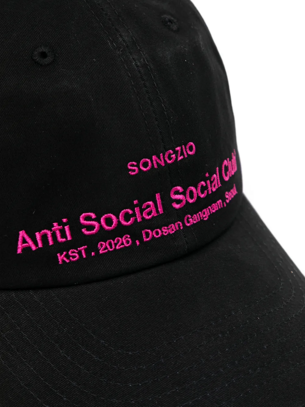 SONGZIO x ASSC katoenen honkbalpet met geborduurd logo Zwart