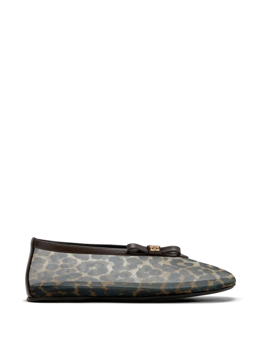 GANNI Jenny leopard-print ballet flats - Schwarz