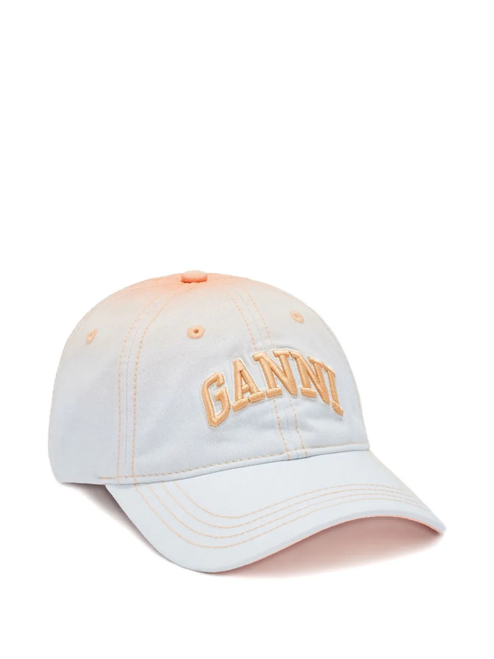 GANNI Cappello da baseball con logo ricamato - Blu