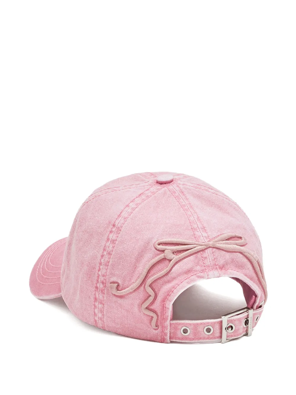 GANNI bow-embroidered Baseball Cap | Pink | FARFETCH