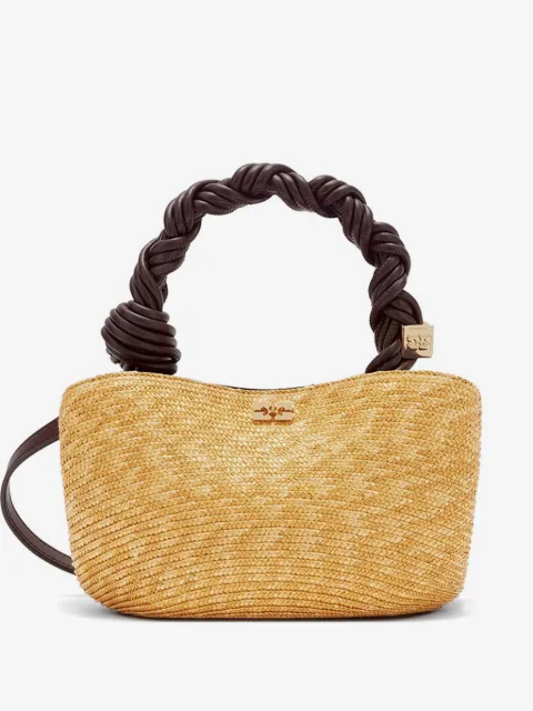 GANNI Bou braided-handle tote bag