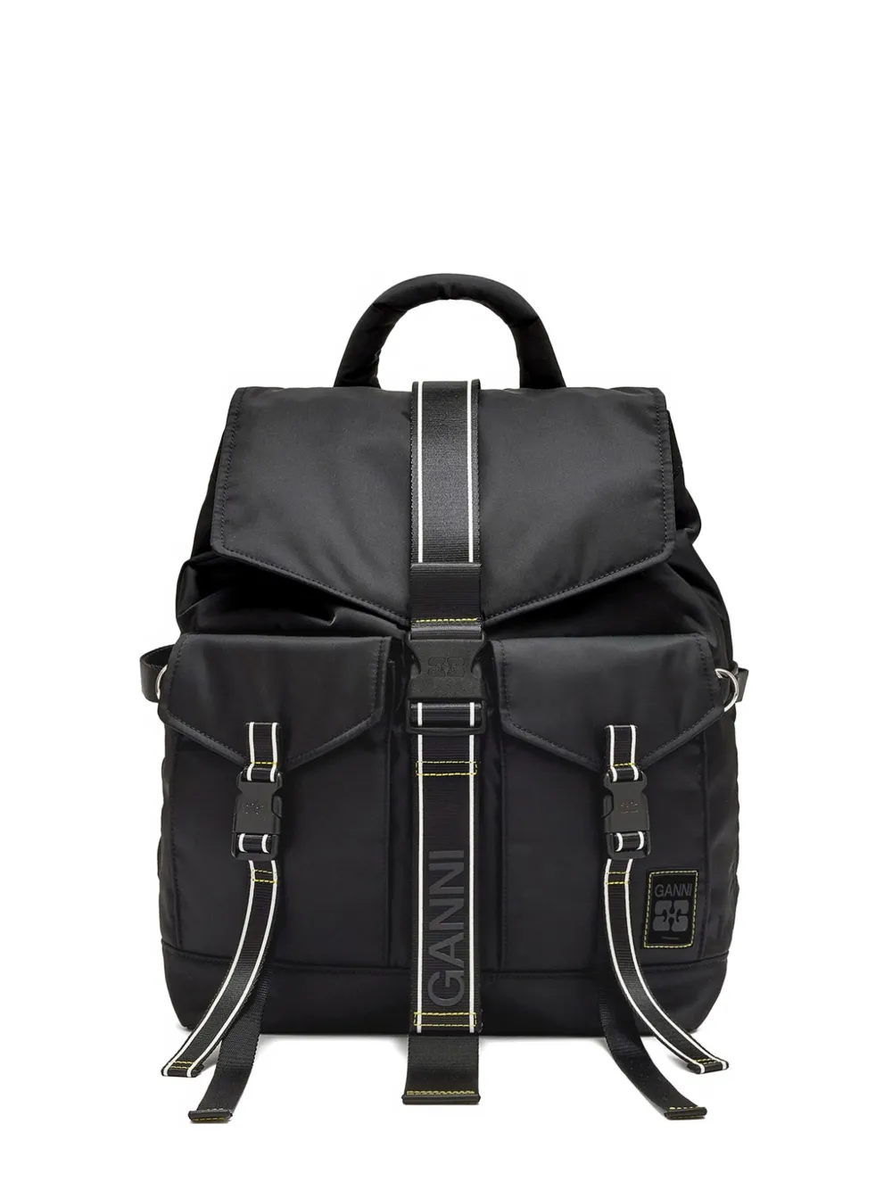 GANNI Re-Tech buckled backpack - Nero