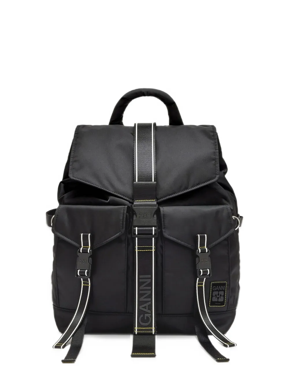 GANNI Re-Tech buckled backpack - Nero
