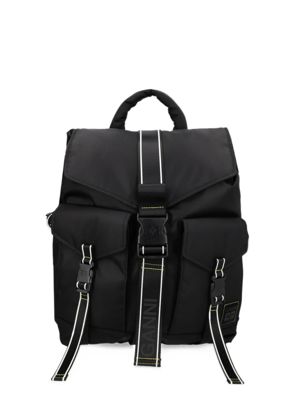 GANNI Re-Tech buckled backpack - Nero
