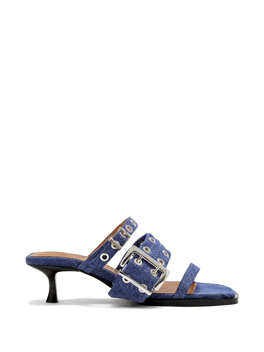 GANNI buckle-strap sandals - Blau
