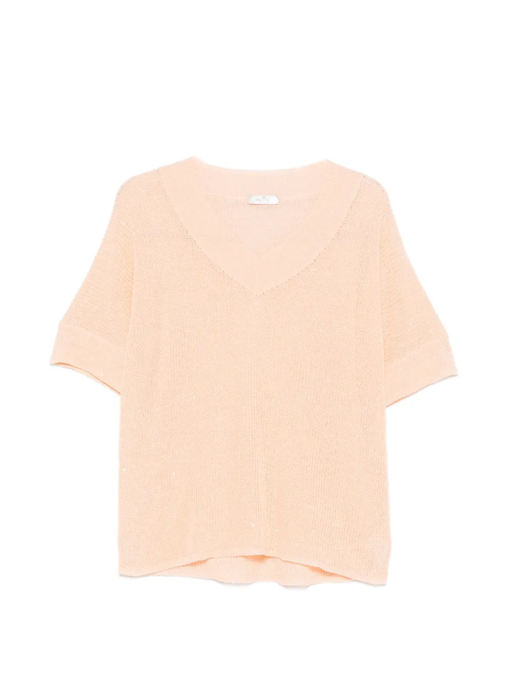 PANICALE sequin-embellished V-neck top - Arancione