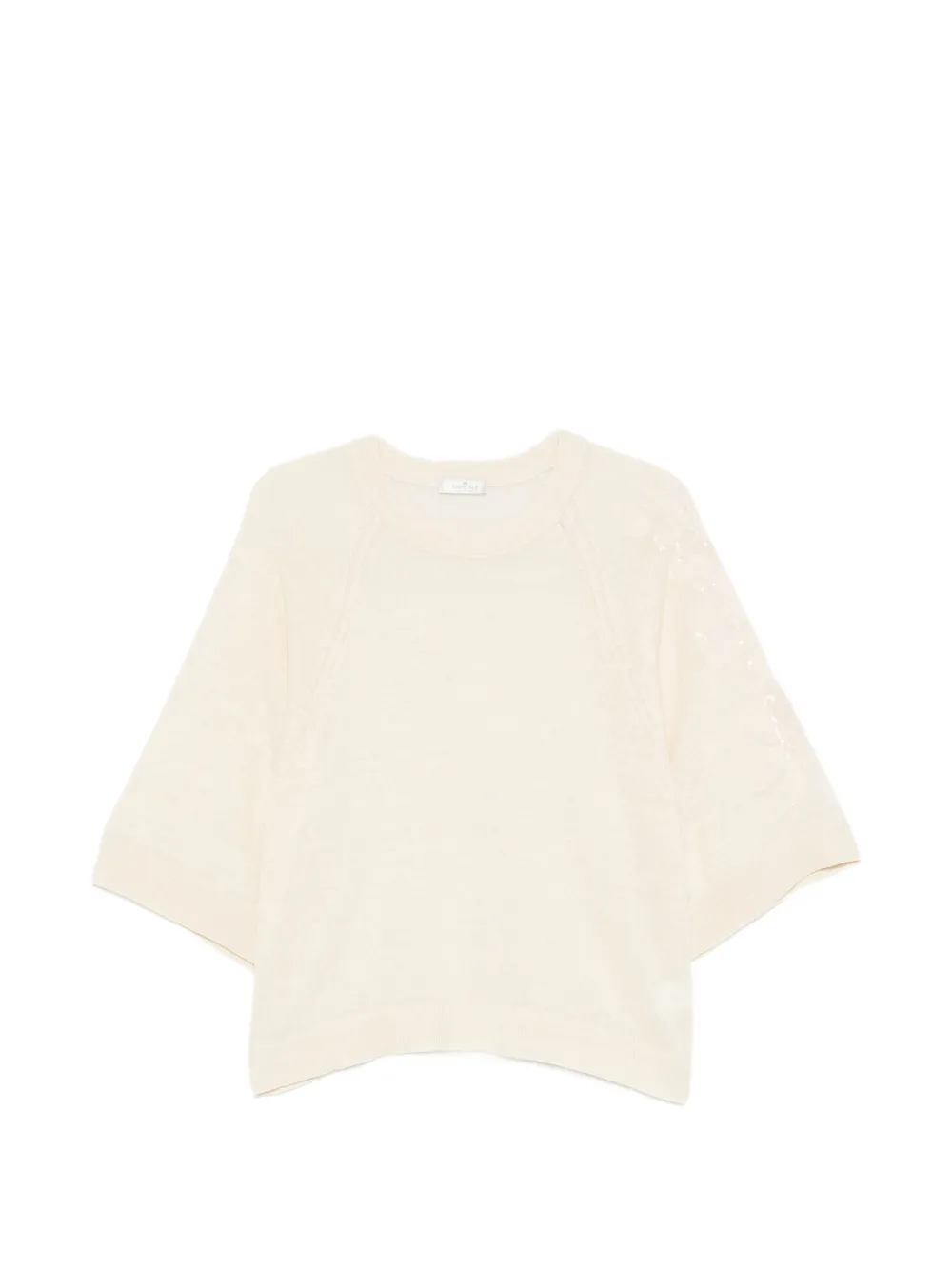 PANICALE sequin-embellished raglan-sleeve sweater - Toni neutri