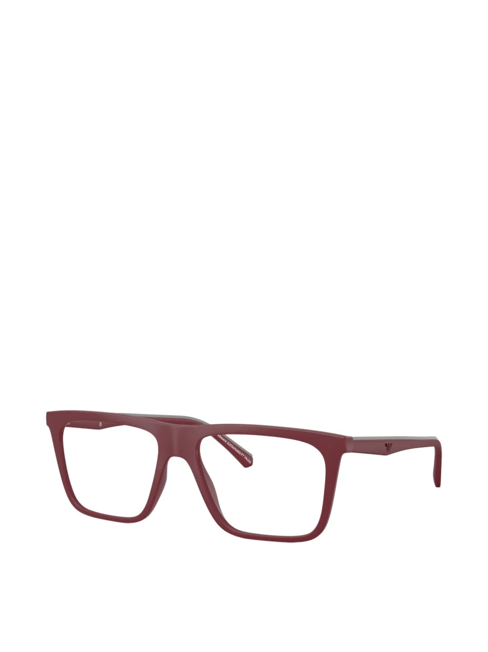 Emporio Armani Zonnebril met vierkant montuur Rood