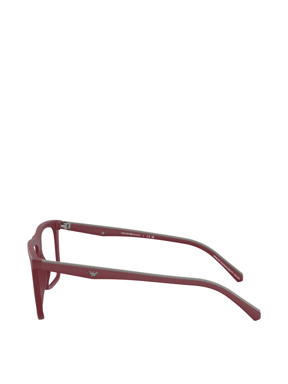 Emporio Armani Zonnebril met vierkant montuur Rood