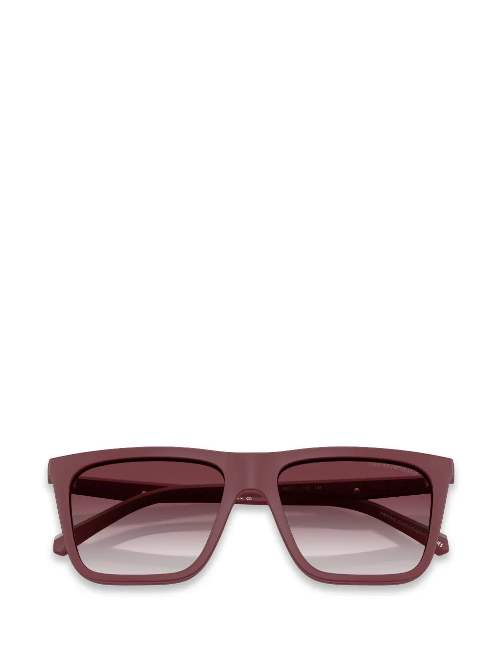 Emporio Armani Zonnebril met vierkant montuur Rood