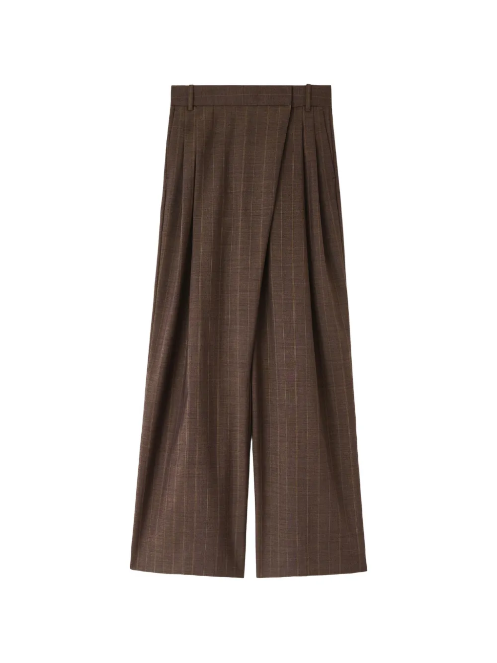 GANNI Pantaloni gessati - Marrone