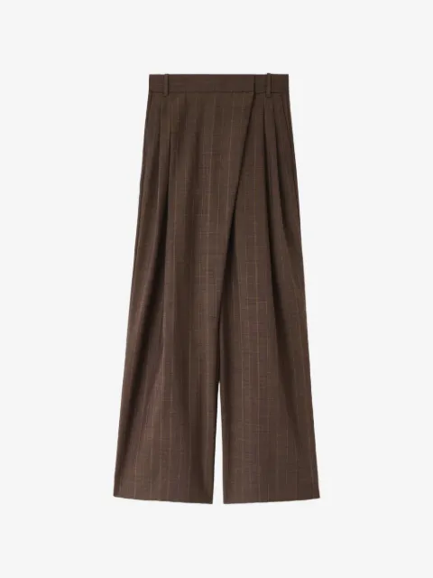 GANNI pantalones con estampado de rayas diplomáticas