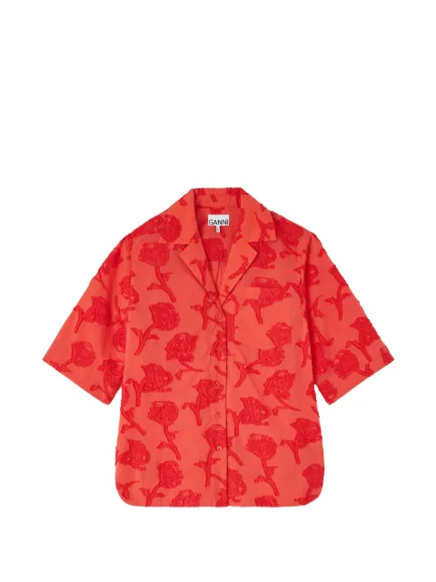 GANNI camisa con motivo floral