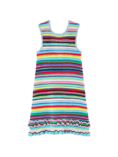 GANNI crochet-knit mini dress