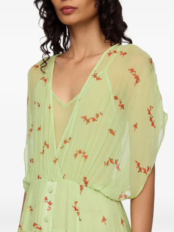 GANNI floral-print Maxi Dress | Green | FARFETCH GANNI floral-print Maxi Dress | Green | FARFETCH