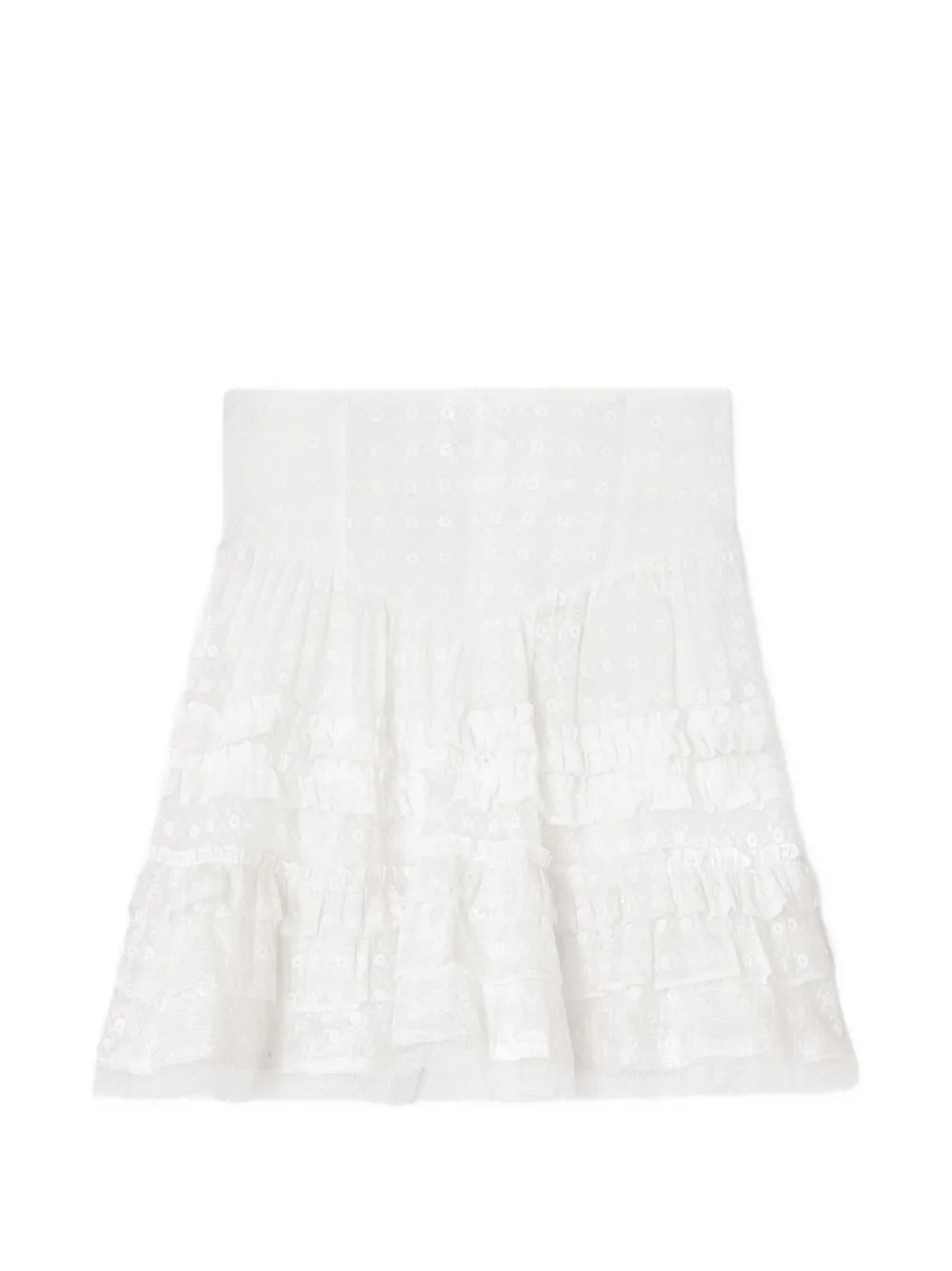 GANNI broderie-anglaise mini skirt - Bianco