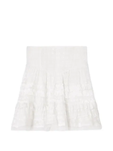 GANNI broderie-anglaise mini skirt